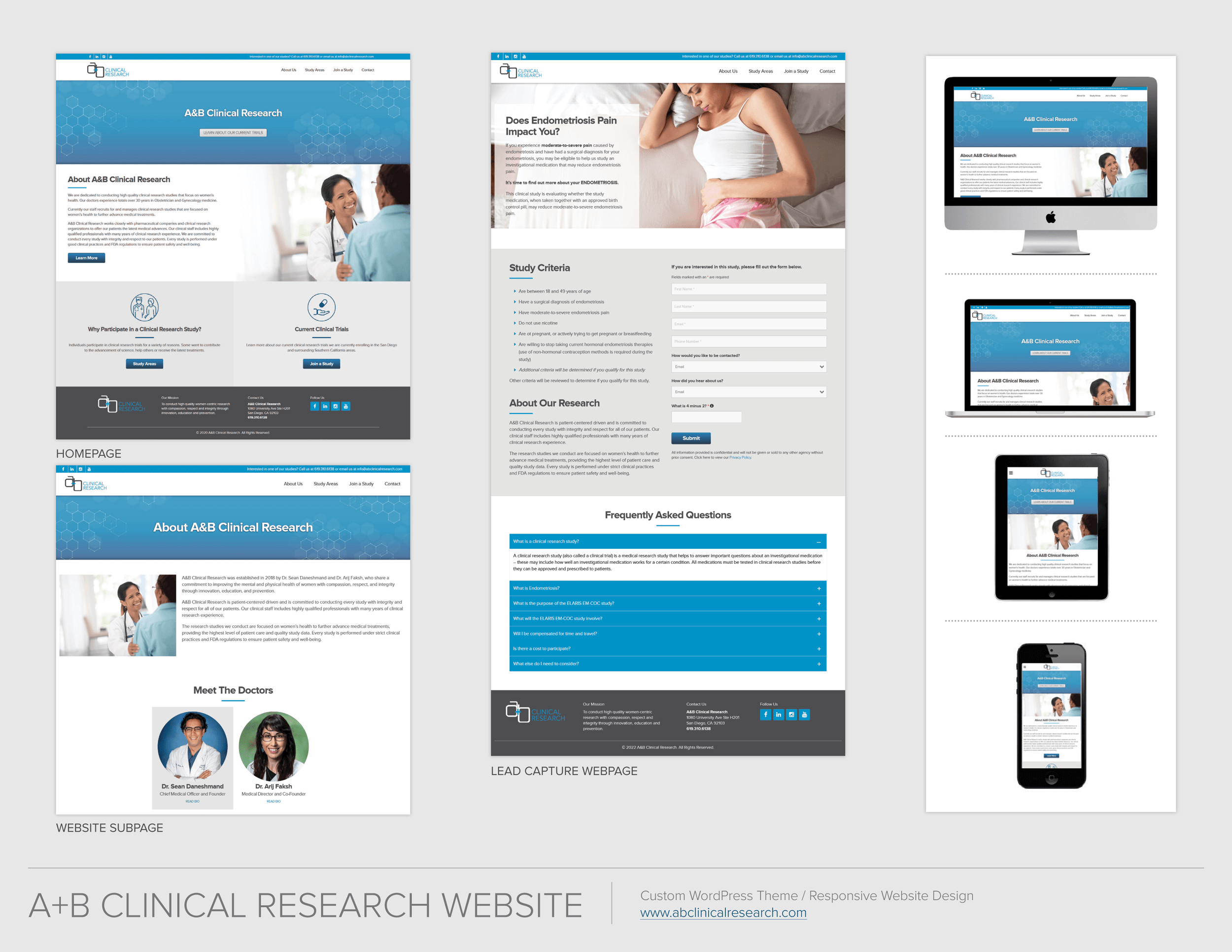 A+B Clinical Research Website